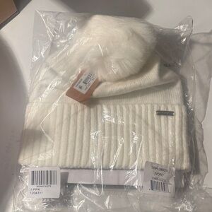 Steve Madden White Knit Beanie